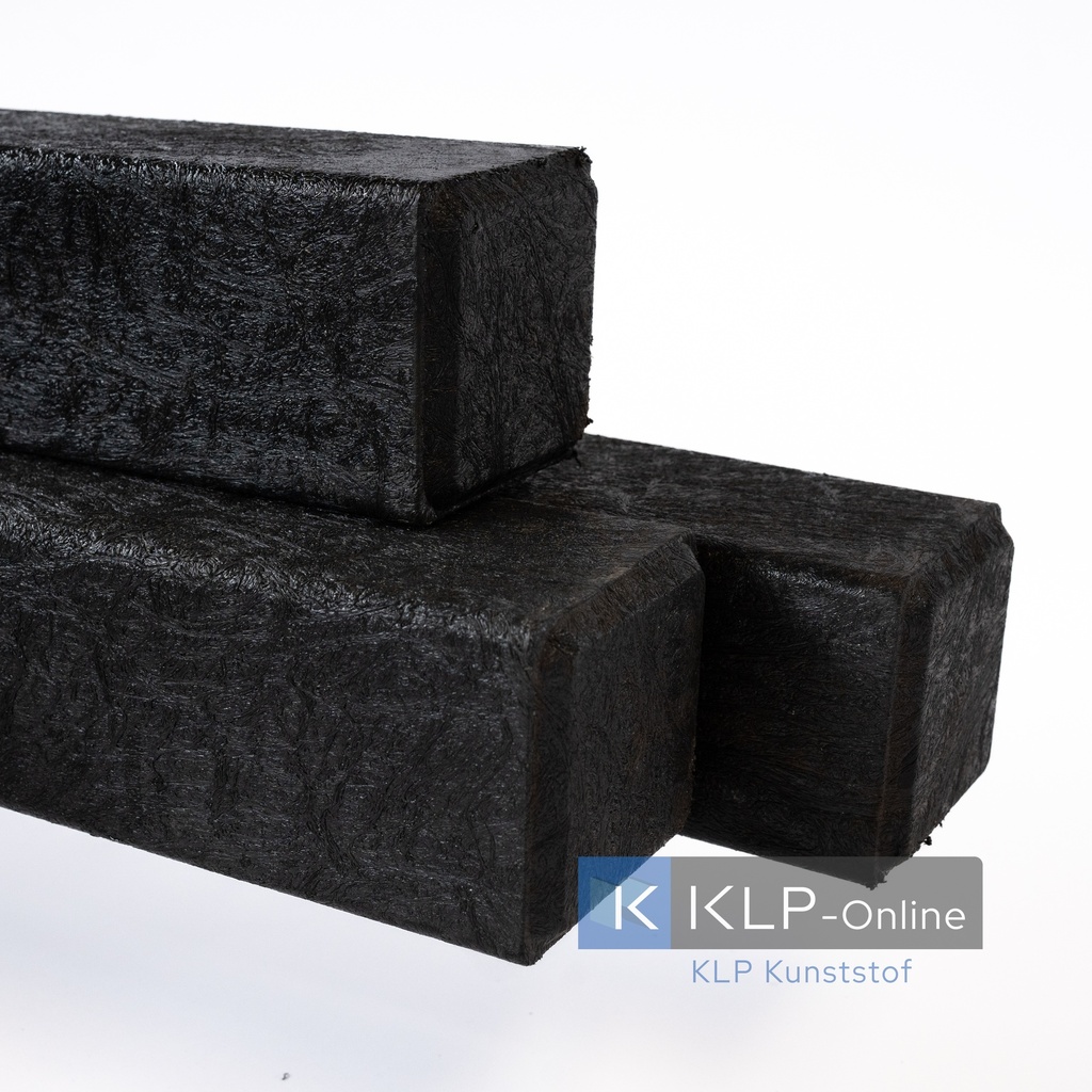 Paal - 10x10x250cm, zwart